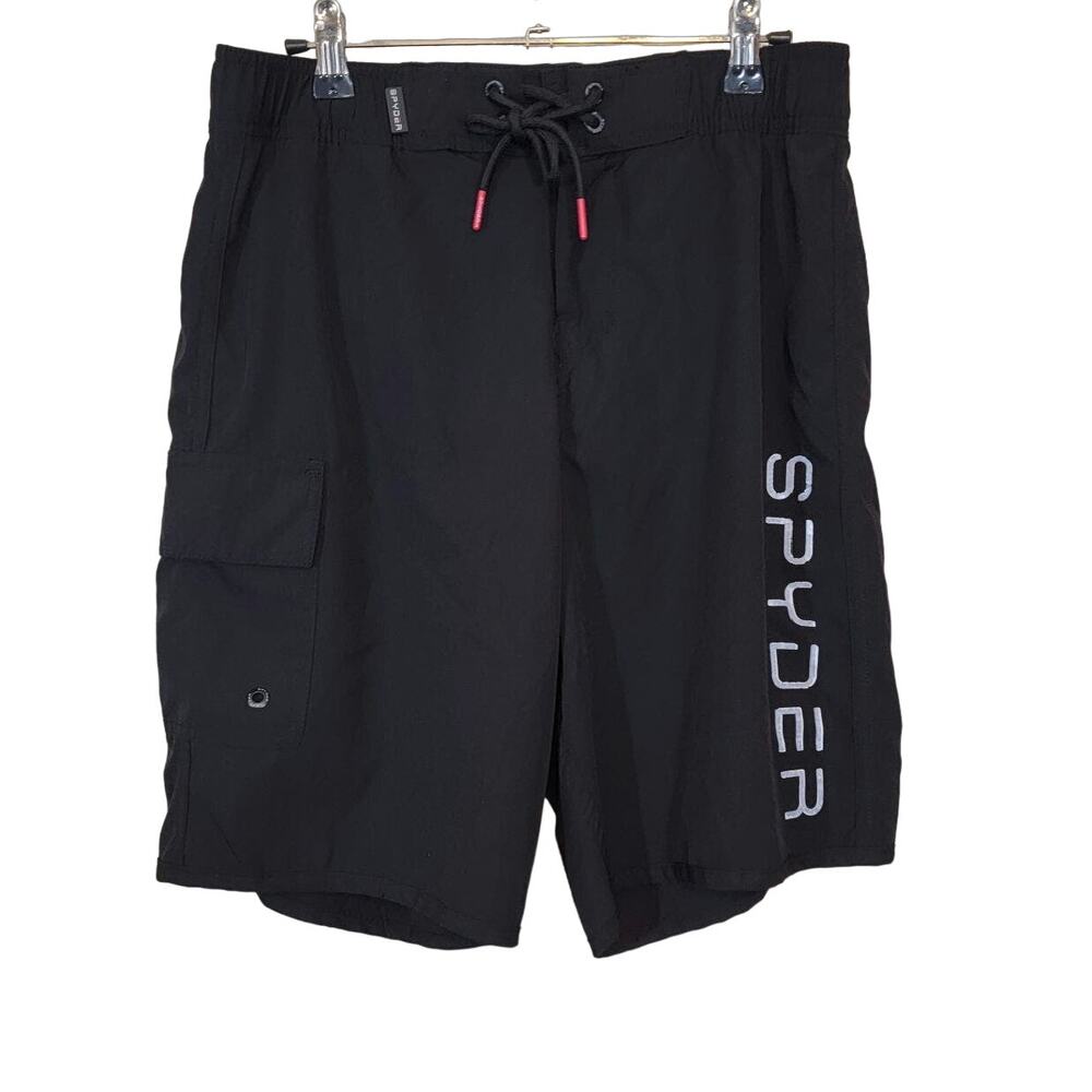 Spyder Men's Swim Trunks Shorts Swimming Beach Wear Summer Black Size Medium